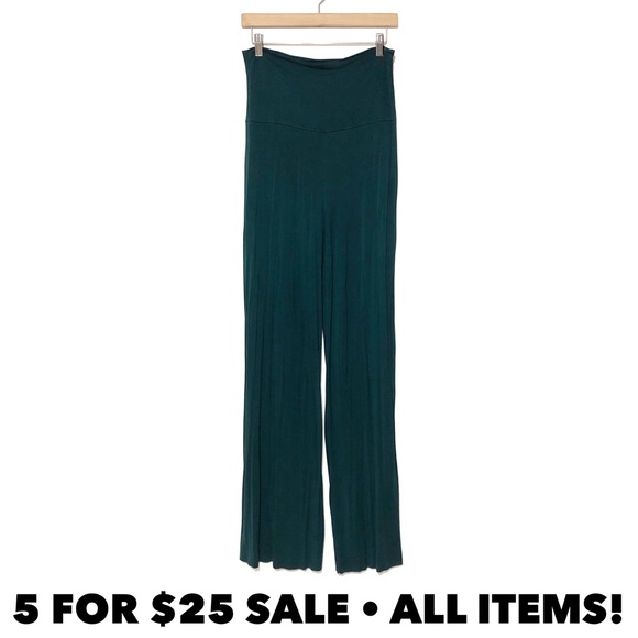W Collection Pants - Emerald Green Palazzo Pants